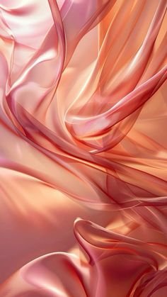 an abstract pink and orange background with wavy lines on the bottom half of the image