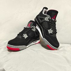 Jordan 4 Retro Bred Black/Red/Grey Sneakers Very Cool Pair Of Shoes Brand New/Come With Box. I Like These Shoes Very Much, Too This Item Is From A Pet Free & Smoke Free Home Here In The Usa. Gray Basketball Shoes With Contrast Sole, Sporty Black Basketball Shoes With Contrast Sole, Black Sporty Basketball Shoes With Contrast Sole, Air Jordan 4 Sporty Shoes With Contrast Sole, Air Jordan 4 Low-top Sports Shoes With Contrast Sole, Gray Air Jordan 4 Sporty Streetwear, Gray Air Jordan 4 Casual Streetwear, Sporty Air Jordan 4 Low-top With Contrast Sole, Casual Gray Air Jordan 4 For Streetwear