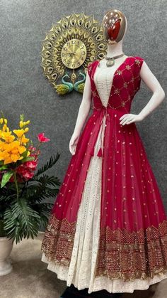 Kurti Design For Women, Long Kurti Design, Anarkali Dress Pattern, Long Kurti, Half Saree Designs