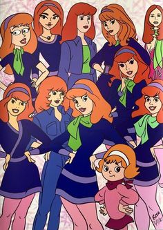 an image of many women with red hair