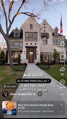 an image of a house that is on the app for real estate agent's website