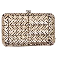 Ferragamo Woven Bronze Clutch/Crossbody For Sale at 1stDibs | ferragamo gold clutch, bronze clutch bag, bronze gold clutch Gold Luxury Bag With Woven Leather, Designer Clutch With Gold-tone Hardware For Events, Luxury Rectangular Clutch With Detachable Strap, Elegant Rectangular Shoulder Bag With Textured Finish, Designer Gold Crossbody Clutch, Elegant Textured Rectangular Shoulder Bag, Elegant Rectangular Textured Shoulder Bag, Luxury Clutch With Detachable Strap, Silver Luxury Crossbody Clutch