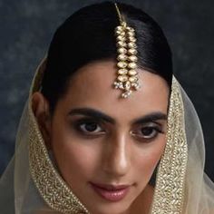 Gold Rodium Polish White and Off White color Mang Tikka in Metal Alloy studded with Kundan Mang Tikka, Off White Color, Aza Fashion, White Color, Ear Cuff, Paisley, Crown Jewelry, Off White, Drop Earrings