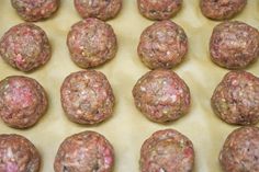 the meatballs are ready to be cooked in the oven or on the baking sheet