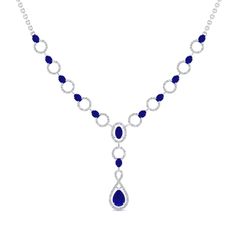 Round, Oval and pear cut stones of 3.30 ct. with Clarity VS2 and Color G are held in prong setting. Total Number Of Stones:- 193 This Diamond Circle Drop Necklace can be attained with a wide variety of luscious metals and gemstones of  your desire. Free shipping within USA. 1 Year Manufacturing Warranty. 30 Days Return Policy with Lifetime Upgrade.   If you don’t find your desired jewelry, please don’t hesitate to contact our in-house designer to make your desired jewelry design. Receive your merchandise within 7-10 business days via FedEx or UPS, and Fascinating Diamonds only ships out signature required packages maintaining complete security. We recommend you make your appointment at least three business days in advance and specify the items that you would like Circle Diamond, Diamond Hoop Earrings, Best Diamond, Drop Necklace, Pear Cut, White Diamond, Prong Setting, Lab Grown, Blue Sapphire