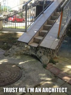 an escalator that is falling down into the ground