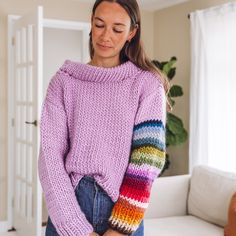 Knitting Kit - Colour me Remnants Jumper - Lauren Aston Designs