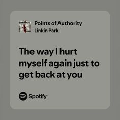 points of authority — linkin park Spotify Lyrics, Just Lyrics, Linkin Park, Songs, Quotes, Books, Music, Anime, Pins