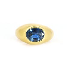 Solid Yellow Gold, Natural Sapphire Ring, 18K Solid Gold Unisex Ring, September Sapphire Jewelry, Dark Blue Sapphire, Birthstone Ring Product Details > Gemstone - Natural Blue Sapphire > Materials - 18K Solid Yellow Gold > Gemstone Shape - Oval > Ring Size - 7 US to 12 US size are available > Gemstone weight - 4.05 carats approx > Gross Weight - 14.350 grams approx > Setting type - bezel setting # Ring size - all sizes are available, you can update about your ring size to us at the time of purch Timeless Blue Gemstone Signet Ring, Yellow Gold Domed Sapphire Ring, Classic Blue Domed Jewelry, Sapphire Gemstone Signet Ring, Classic Blue Domed Ring, Blue Gemstone Signet Ring Fine Jewelry, Blue Domed Gemstone Ring, Blue Gemstone Dome Ring For Anniversary, Blue Dome Ring For Anniversary - Fine Jewelry