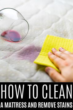 We spend a lot of time sleeping or lying in bed, so our beds get a lot of use. They can get stained and smelly from spills and body fluids. Items like… Clean Your Mattress, Clean A Mattress, Mattress Stains, Mattress Cleaning, Body Fluid, Remove Stains, Coffee Wine, Easy Diy Projects, Stain Remover