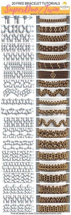 the different types of bracelets are shown in this image, and there is also an additional