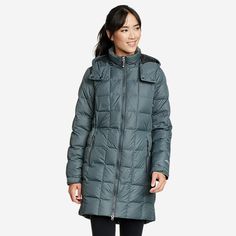 Women's Altamira Down Parka | Eddie Bauer Fall Weatherproof Parka For Winter Sports, Fall Parka With Detachable Hood For Winter Sports, Winter Nylon Parka For Outdoor Activities, Fall Nylon Parka For Cold Weather, Waterproof Down Parka For Fall, Windproof Down Parka For Fall, Fall Windproof Down Parka, Fall Nylon Parka With Fleece Lining, Winter Travel Nylon Puffer Jacket