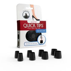 QUICK TIPS Slip-On High Heel Caps, 4 Pairs - Black Repair Shoes, Pink Candy Buffet, Diy Heels, Heel Repair, Shoe Repair Shop, High Heels Outfit, Shoe Heels, Clothing Tips