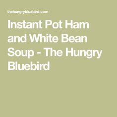 the hungry bird instant pot ham and white bean soup - the hungy bluebird