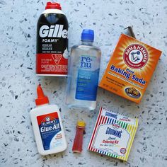 the ingredients for baking are laid out on the counter