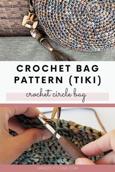 crochet bag pattern tiki with text overlay