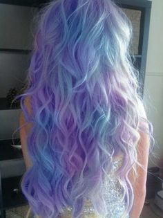 25 Gorgeous Mermaid Hair Color Ideas Popular Celebrities, Cotton Candy Hair, Purple Ombre Hair, Candy Hair, Ideal Type, Hair Color Pastel, Short Hairstyle