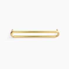 a gold metal bar on a white background