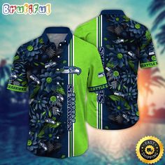 NFL Seattle Seahawks Hawaii Shirt Flower Tropical Vibes In Shirts The Hawaiian Shirt epitomizes laid-back style and vibrant charm. Made from lightweight, breathable fabric, these shirts boast colorful, tropical-inspired prints, showcasing exotic flowers, palm trees, and scenic landscapes. With their relaxed fit and short sleeves, they offer comfort in warm climates and a casual, beach-ready look. Perfect for various occasions, from casual gatherings to beach parties, these shirts infuse a playfu Flower Hawaii, Seahawks Football, Custom Fans, Football Nfl, Beach Ready, Aloha Shirt, Flower Shirt, Hawaii Shirt, Tropical Vibes