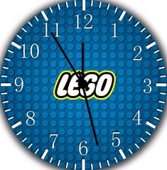 a clock with the lego logo on it