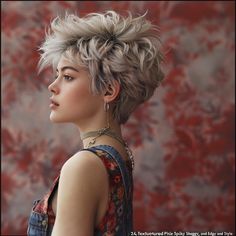 Chic & Luxurious Pixie Cuts for Bold Women Rocker Hair, Hair Cuts And Styles, Hairstyles Pixie, Pixie Haircut Ideas, Long Pixie Hairstyles, Bold Women