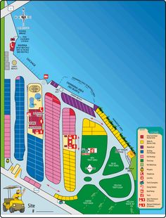 a map showing the location of an airport and its surrounding area, including parking lots