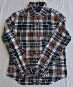 "Description: Up for sale is an Aeropostale men's cotton flannel shirt. The shirt is size small. It is made of 100% cotton. It has a multicolored plaid design in blue, white, red, yellow & black. It has a full button front & cuffs with 1 breast pocket. It is in excellent condition. Please check the measurements before ordering. Chest (armpit to armpit) 21.00\" Sleeve Length (shoulder seam - bottom cuff) 24.75\" Back Length (neck seam - bottom shirt) 27.00\" Shipping: Merchandise will ship within Fitted Plaid Flannel Shirt Casual, Fitted Plaid Flannel Shirt Casual Style, Fitted Casual Plaid Flannel Shirt, Casual Plaid Yarn-dyed Flannel Shirt, Fitted Flannel Casual Shirt, Fitted Flannel Shirt Casual Style, Casual Yarn-dyed Cotton Flannel Shirt, Fitted Casual Flannel Shirt, 1950s Mens