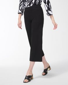 No-Iron Stretch Shirt - Chico's Versatile Wide Leg Elastane Pants For Spring, Versatile Elastane Wide Leg Pants For Spring, Spring Ankle-length Dress Pants With 4-way Stretch, Spring Business Casual Pants With 4-way Stretch, 4-way Stretch Dress Pants For Business Casual In Spring, Spring 4-way Stretch Dress Pants For Business Casual, Spring 4-way Stretch Pants For Business Casual, 4-way Stretch Pants For Business Casual In Spring, Modern Bottoms With Minimal Stretch For Fall