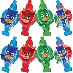 the pj masks have different colors and shapes