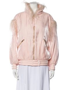 Forte Forte Bomber JacketPinkFaux Fur Trim & Stand CollarFit:Jackets by Forte Forte typically fit true to size. Pink Spring Outerwear With Faux Fur Trim, Fur Trim, Bomber Jacket, Trim, Clothes For Women, Clothes