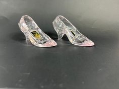 Pair Oneida Crystal Pink High Heel Shoe Figurine, vintage Pink High Heel Shoes, Glass Heels, Pink High Heels, Pink Glass, Collectible Figurines, High Heel Shoes, High Heel, Shoes Heels, High Heels