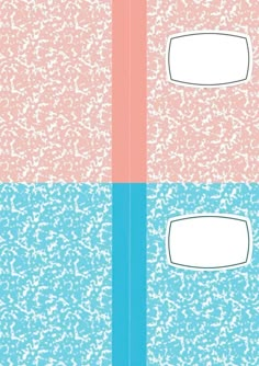 an abstract background with two rectangular shapes in blue and pink