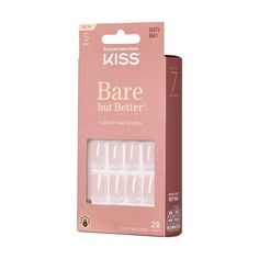 KISS takes the “no makeup” look a step further with new Bare but Better TruNude Fake Nails. Now you can skip the salon and choose your favorite nude shade. Bare but Better false nails flatter every skin tone and take only minutes to apply. The nude nail trend is here! Numerous diverse nude shade choices offer you a perfect match, or you can go a shade lighter or darker than your natural skin tone. High volume ready-to-wear gel nails look professionally done, but it's so easy to DIY! The No Makeup Look, No Makeup Look, Best Press On Nails, Pink Gel Nails, Glossier Pink, Natural Skin Tone, Pink Gel, Nails Now, No Makeup