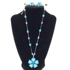 Mix It Color Blue Flower Petal Necklace With Matching Earrings Comes From A Clean Smoke Free Home Flower Petals, Matching Earrings, Blue Flowers, Amazing Jewelry, Womens Jewelry Necklace, Blue Color, Jewelry Necklaces, Women Jewelry, Flowers