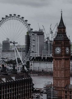 the big ben clock tower towering over the city of london