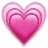 a pink heart shaped object on a white background