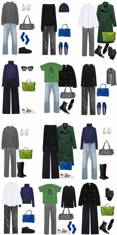 A 12 Piece Edgy Classic Winter Capsule Wardrobe - livelovesara Queer Capsule Wardrobe, Edgy Capsule Wardrobe 2024, Rock Capsule Wardrobe, Handbag Jeans, Edgy Capsule Wardrobe, Classic Edgy Style, Edgy Classic Style, Jeans Earrings, Capsule Wardrobe Outfit Ideas