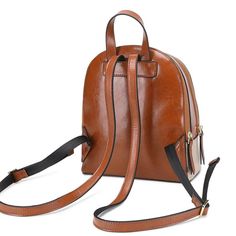 Free U.S. shipping. Style: Vintage , color:Brown, suite for season：Summer, Autumn, Winter ，Going out, School, Travel, Material Genuine Leather, Apricot Genuine Leather Top Handle Double Zipper Backpack Small Backpacks, Women's Backpack, Women Leather Backpack, Patchwork Bags, Mobile Phone Bag, Niche Design, Small Backpack, Beautiful Bags, Small Designs