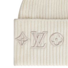 LOUIS VUITTON® - Lv Headline Beanie - White Beanie Collection, Bright Highlights, Louis Vuitton Official, Wool Knit, Winter Looks, Accessories Design, Accessories Hats, Gloves, Louis Vuitton