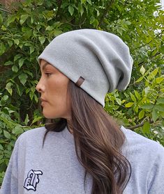 This is a heather grey cotton ribbed slouchy beanie. This hat is very comfy, a medium weight rib adds a chunky look to this beanie.  The nature of this fabric is very strechy so this hat will be a comfy slouchy fit. The following are the (unstretched) measurement of each hat around head.  For example I have a 21" head, I wear a MEDIUM and its a comfy fit.  XS: 17" - Toddler Small: 18" - Child Medium: 19" - Teen/ Small Women  Large: 21" - Large Adult XL: 23" - XL Adult XXL: 25" XXL Adult Fall Beanie, Fall Beanies, Ribbed Hat, Fall Hat, Fall Hats, Grey Beanie, Small Women, Slouchy Hat, Slouchy Beanie