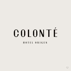 the word colonte written in black on a white background