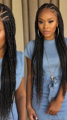 formal hairstyles to do with box braids Braided Pigtails, Braided Styles, Pigtail Braids