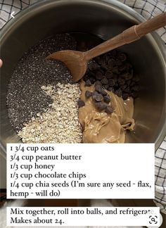 the ingredients for chocolate peanut butter in a mixing bowl