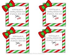 three christmas themed candy canes with the words, waiting for a holiday treat