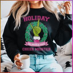 "Holiday Cheermeister Sweatshirt" 🍑 Sold by: PeachySunday.com #casuallook #fashionista #outfitideas4you Holiday Cheermeister, Christmas Dancing, Spooky Christmas, Christmas Skeleton, Skeleton Hoodie, Skeleton Sweatshirt, Creepy Christmas, Dancing Skeletons, Faith Tees