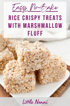 rice crispy treats with marshmallow fluff are the perfect treat for fall