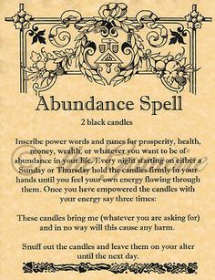 Abundance Spell, Wiccan Books, Real Witches, Luck Spells, Under Your Spell