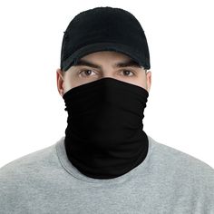 This neck gaiter is a versatile accessory that can be used as a face covering, headband, bandana, wristband, and neck warmer. Upgrade your accessory game and find a matching face shield for each of your outfits.  Attention! The product is intended to be used as an accessory. The product is not intended to act as a medical device or other medical product, and should not be used as a replacement for conventional and approved personal protective equipment, including surgical masks or respirators. * Mens Face Mask, Headband Bandana, Black Face Mask, Bandana Headband, Black Neck, Tube Scarf, Face Mask Black, Neck Gaiters, Dust Mask