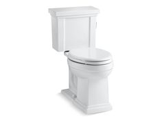 Toilet | Tresham | White | GROF USA Shaker Style Furniture, Cast Iron Bath, Kohler Kitchen, Circular Lighting, Elongated Toilet, Chair Height, Half Bath, Water Conservation, Shaker Style