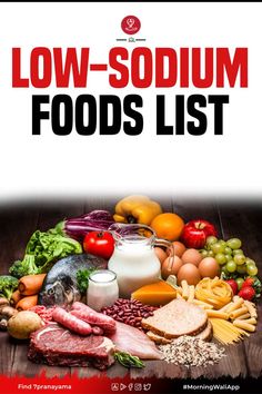 Low-Sodium Foods High Blood Pressure Diet Meals, Mediterranean Diet Food List, High Blood Pressure Diet, Low Salt Diet, Dash Diet Recipes, No Sodium Foods, Low Sodium Diet, Heart Healthy Eating